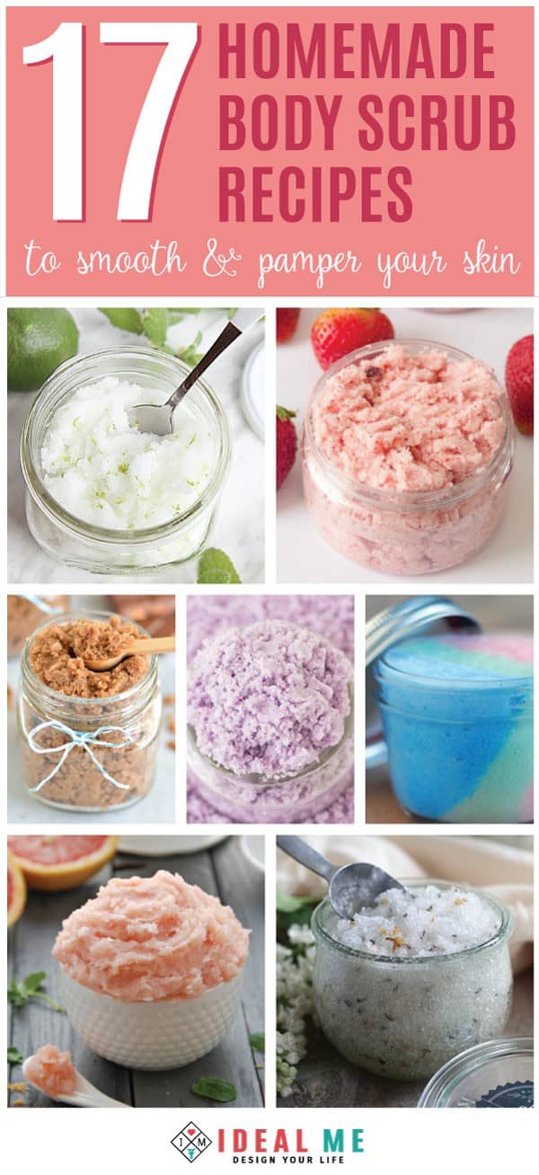 Everyone can use a little pampering once in awhile. These 17 homemade body scrub recipes are invigorating, restorative and will help to soften skin, leaving it smooth and silky. From helping our moisturizer absorb better, to increased relaxation, incorporating a body scrub into your shower routine, could be the best kept secret. Click to go to the body scrub recipes.