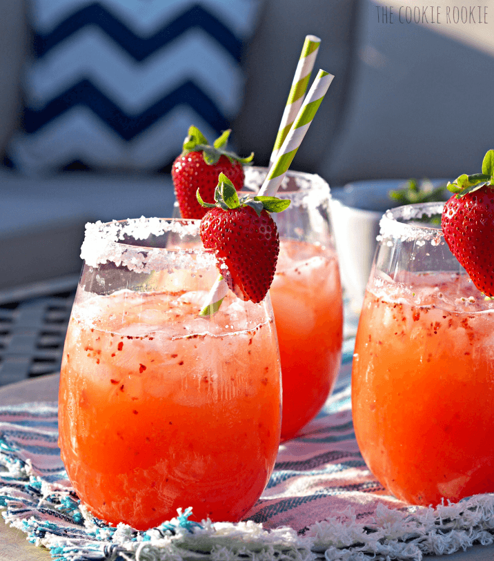 Strawberry-margarita-punch. A party isn't a party without some crowd pleasing cocktails. Save your sanity at your next party by having a few of these make-ahead big batch cocktails mixed and ready to serve. Click here to check out these delicious big batch cocktail recipes now.