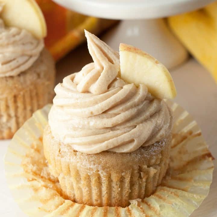 Apple Cider Cupcakes - These Fall recipes are perfect for the holidays and for any time you want to bring the delicious smells of apple, cinnamon, and pumpkin into your home. You're guaranteed to find a fall flavor you love with these 18 delicious fall dessert recipes.