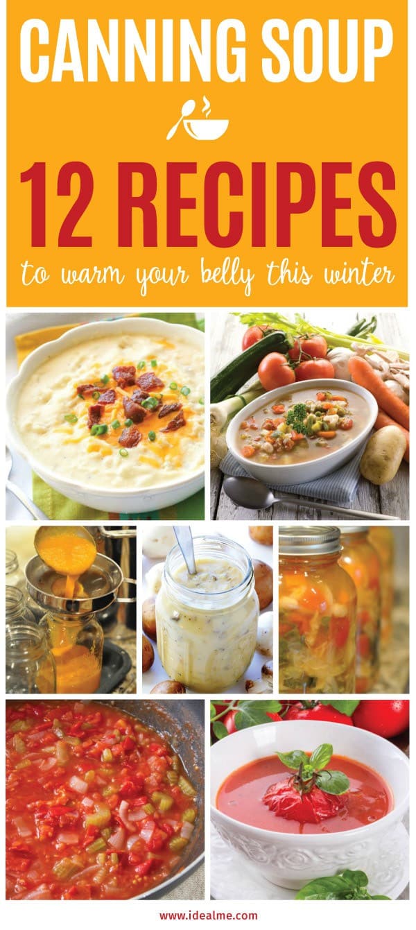 Canning homemade soups can help you save money, gain control over what's in your food, and save you time when you need a quick meal. Make your own canned soup with one of these delicious twelve recipes today.