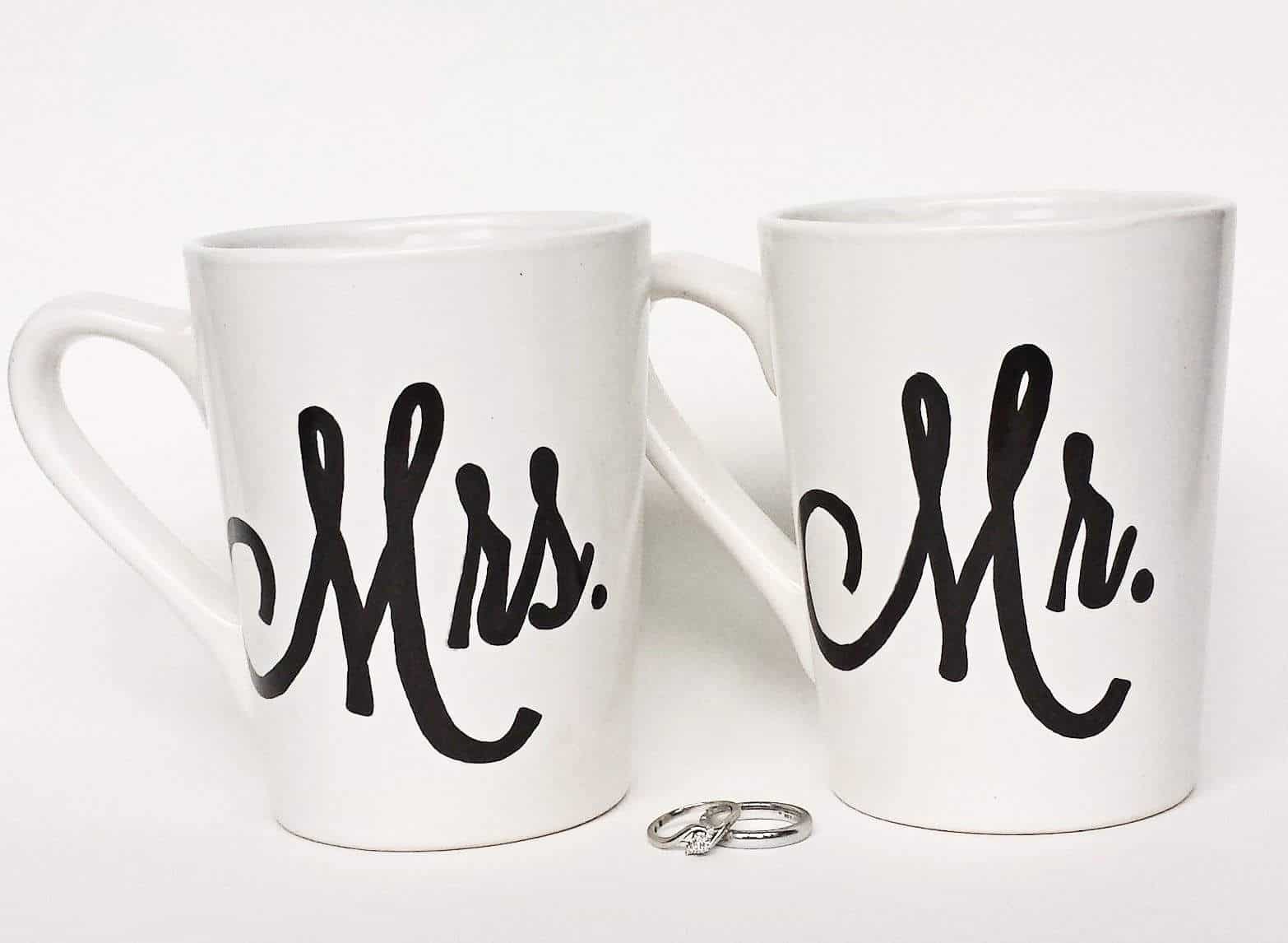 Mr and Mrs Mugs - Are you struggling to figure out what to get your favorite newlyweds? Don't stress! We've got the perfect thoughtful DIY wedding gifts that every couple will love. 