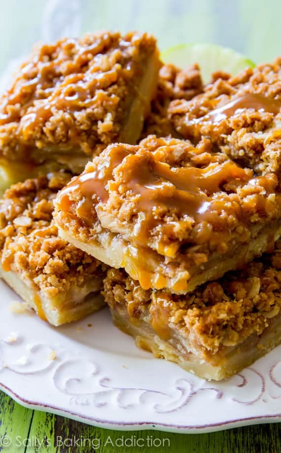 Salted caramel apple pie bars - These Fall recipes are perfect for the holidays and for any time you want to bring the delicious smells of apple, cinnamon, and pumpkin into your home. You're guaranteed to find a fall flavor you love with these 18 delicious fall dessert recipes.