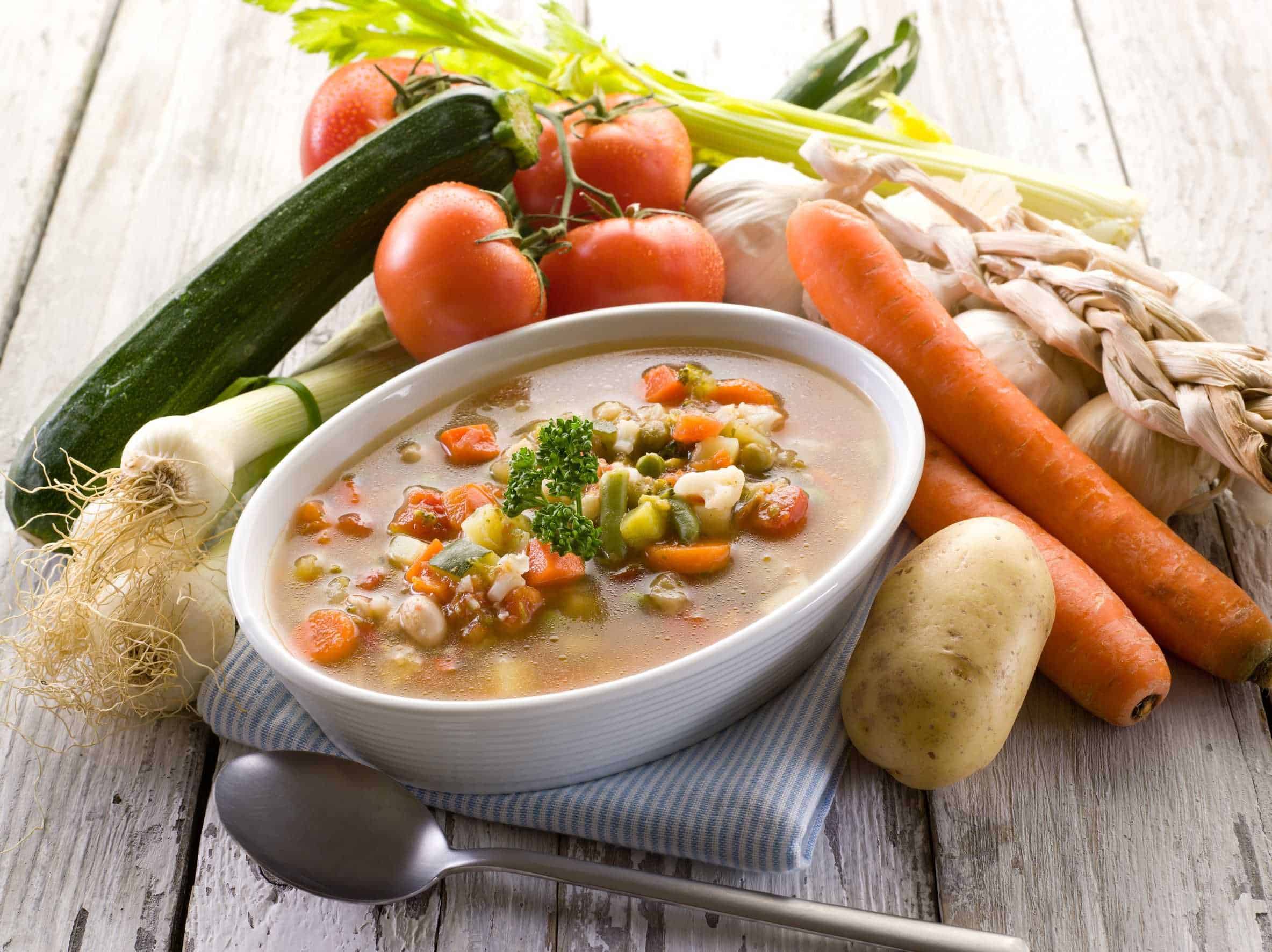 Vegetable Soup - Canning homemade soups can help you save money, gain control over what's in your food, and save you time when you need a quick meal. Make your own canned soup with one of these delicious twelve recipes today.