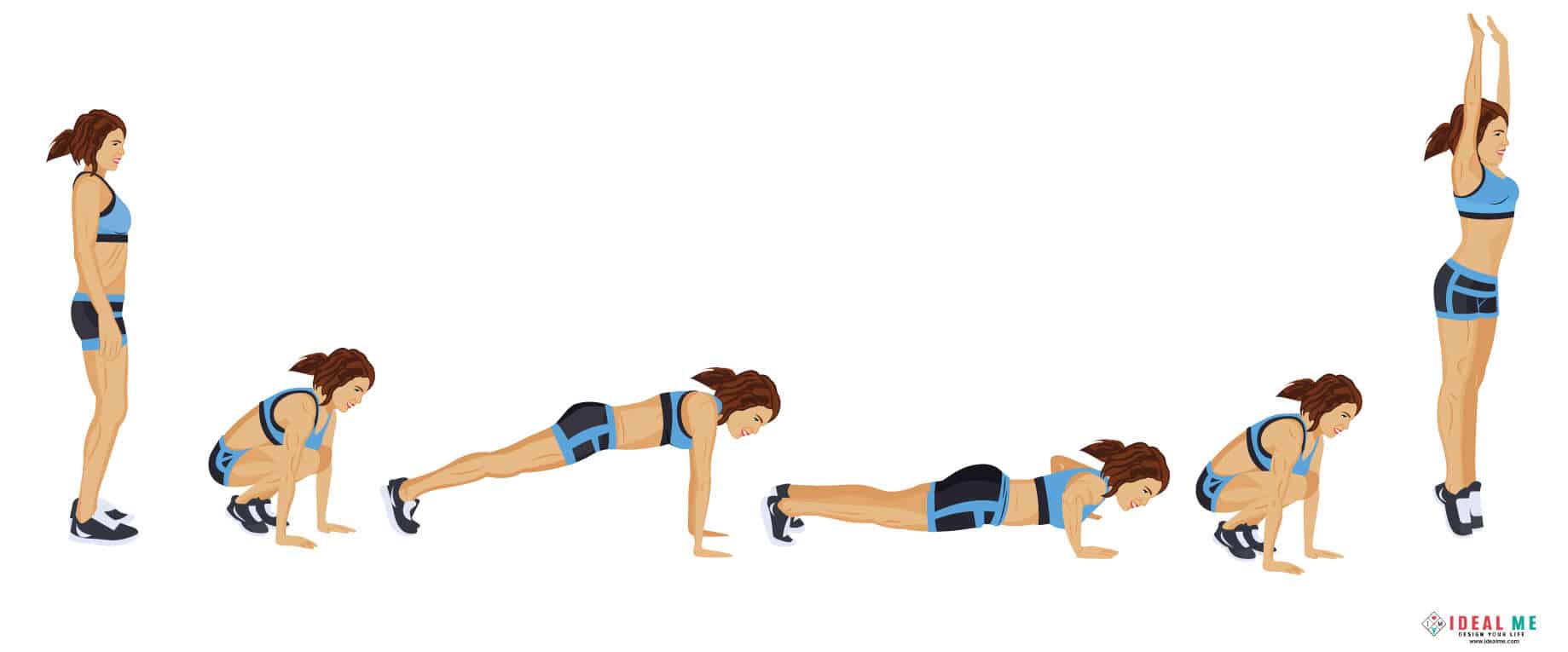 Burpees - Check out this awesome 10 minute Rosie the Ripper giant set 100-calorie workout. Giant sets are great for people looking to burn extra body fat in a short amount of time.