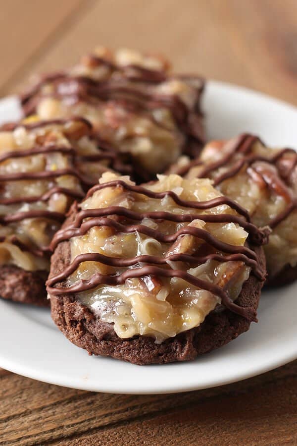 German Chocolate Cookies - Check out our list of 20 of the best easy desserts to feed a crowd. Be prepared for empty dishes and a round of applause when you bring one of these recipes to your next event.
