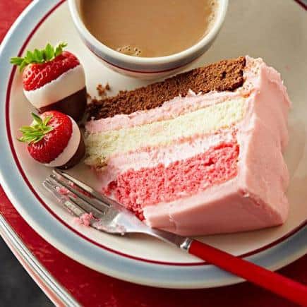 Neapolitan Party Cake - Check out our list of 20 of the best easy desserts to feed a crowd. Be prepared for empty dishes and a round of applause when you bring one of these recipes to your next event.