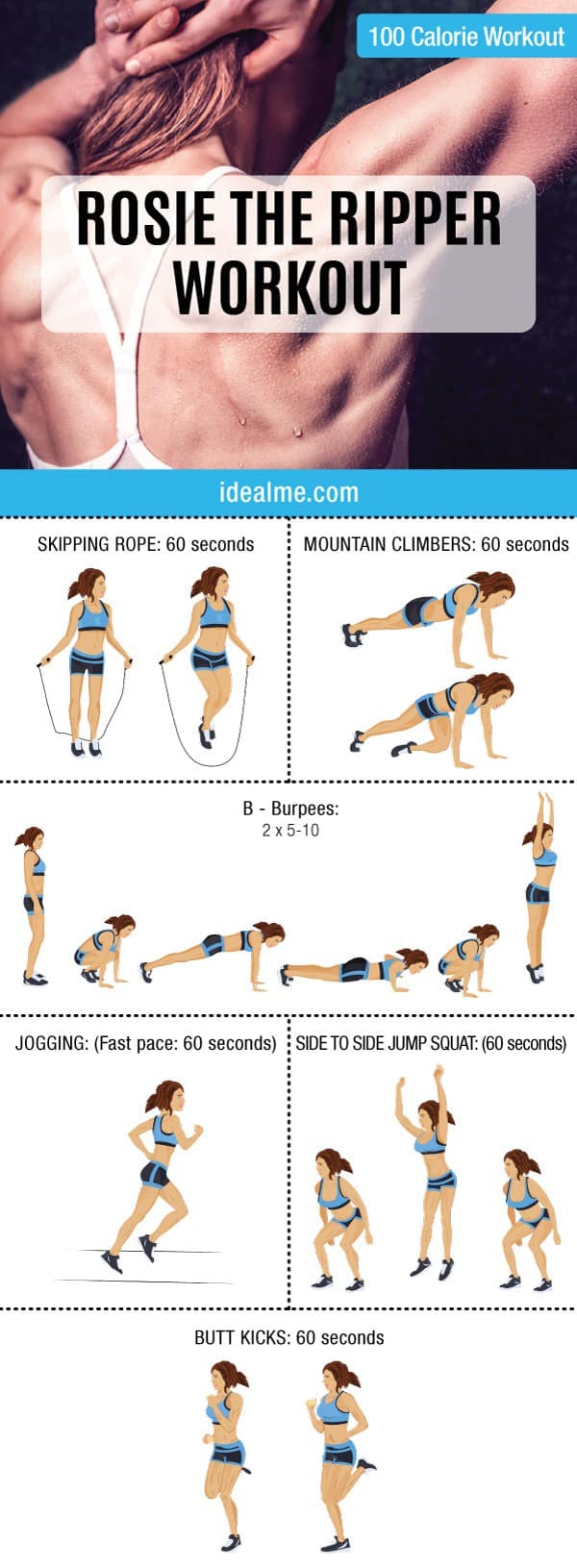Check out this awesome 10 minute Rosie the Ripper giant set 100-calorie workout. Giant sets are great for people looking to burn extra body fat in a short amount of time.