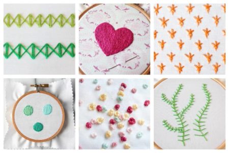 We've found 20 great embroidery stitch tutorials to get you started learning to embroider, including the basic stitches that every beginner to embroidery should learn. All you need to get started is a hoop, some material, needles, embroidery floss and a pair of scissors.
