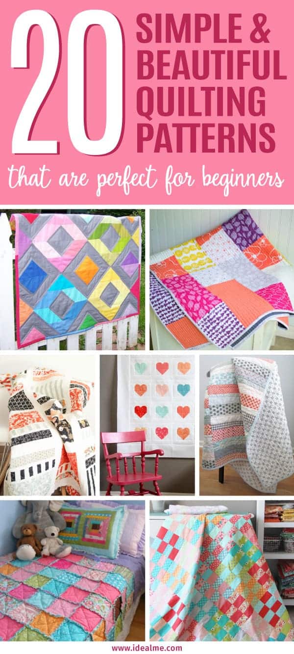 15 Simple and Beautiful Quilt Patterns for Beginners - if you can follow directions and sew a straight line then you'll be a quilter before you know it.