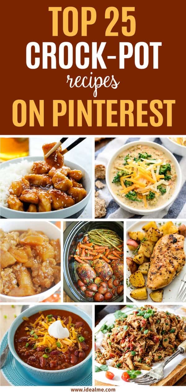 If you're looking for some great, tried and true recipes to add to your weekly dinner repertoire, check out these top 25 crock-pot recipes that we've found on Pinterest. These low stress meals will have you cooking up a storm in no time.