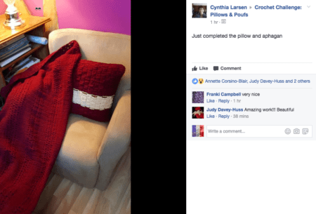 crochet basketweave pillow and afghan