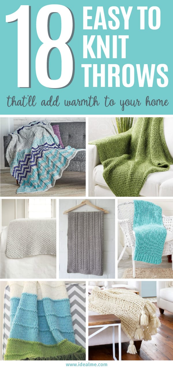 Here's our list of 18 easy knit throws to make to add a little warmth to your home. Soon you'll have an endless supply of gorgeous handmade blankets.