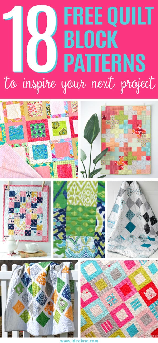 There are hundreds of quilting patterns but we've found these 18 free quilt block patterns to help inspire you. These patterns are perfect for new quilters as well as the more experienced quilters who are looking to whip up a gorgeous quilt.