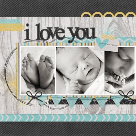 I love you just the way you are - modern country - scrapbook layout ideas