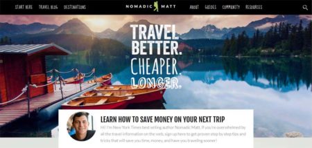 Nomadic Matt travel blog