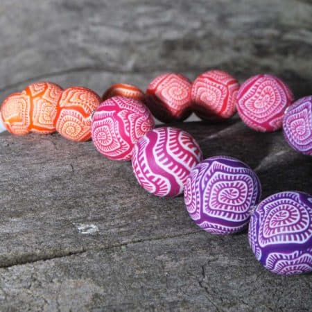 clay polymer spiral beads Jewelry