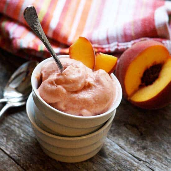 easy paleo dessert instant peach ice cream