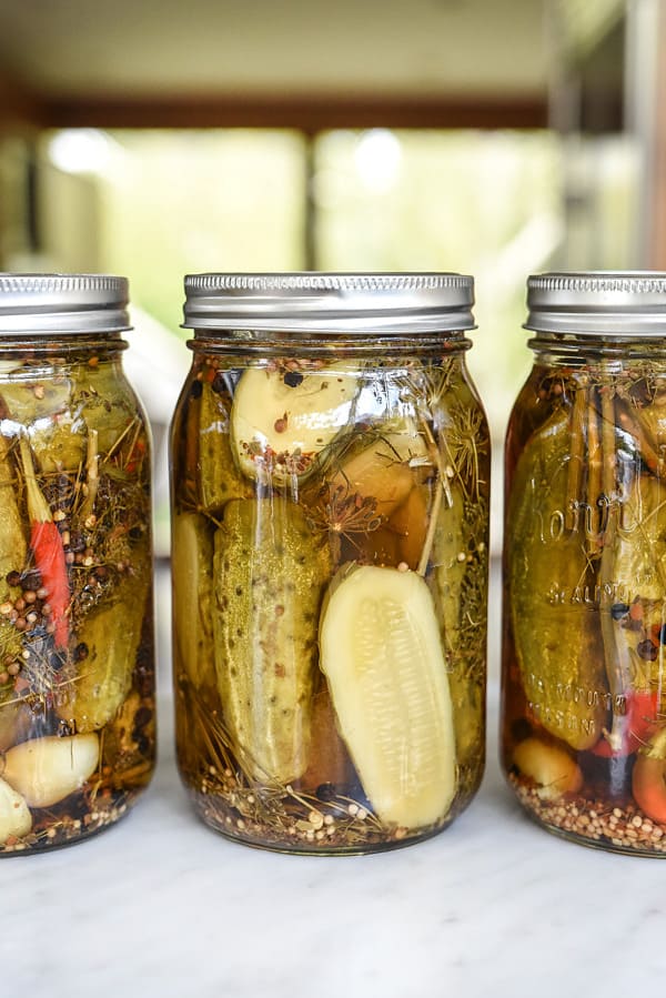 killer spicy garlic dill pickles - recipe canning vegetables