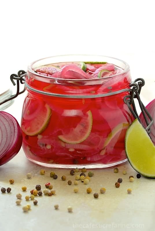 pickled red onions - recipe canning vegetables