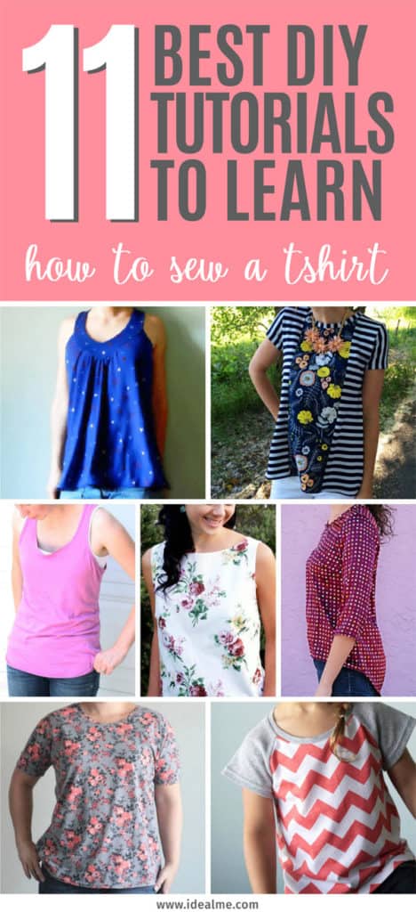 11 Best DIY Tutorials To Learn How To Sew a Tshirt - Ideal Me
