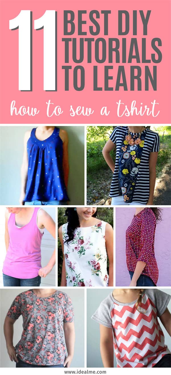 11 diy tutorials on how to sew a tshirt
