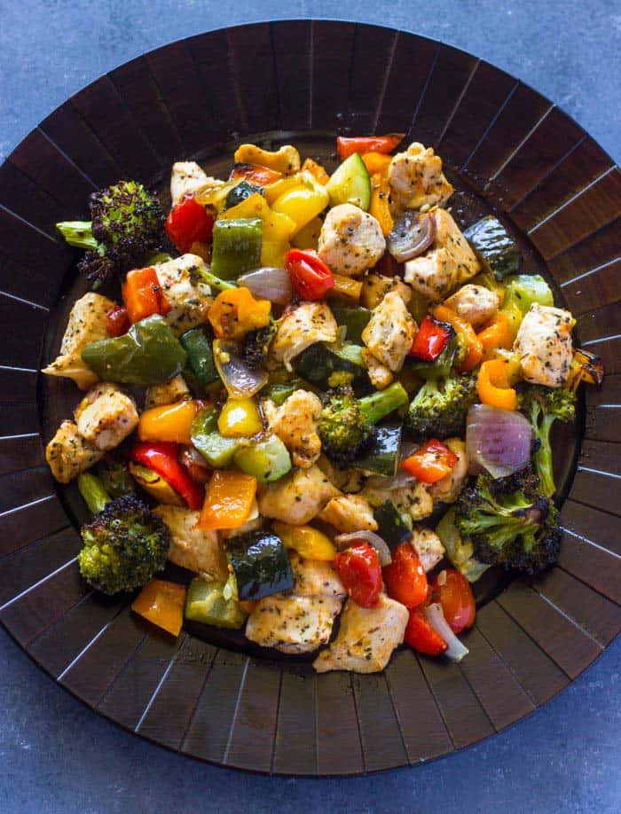 15 Minute Healthy Roasted Chicken and Veggies - quick paleo recipes