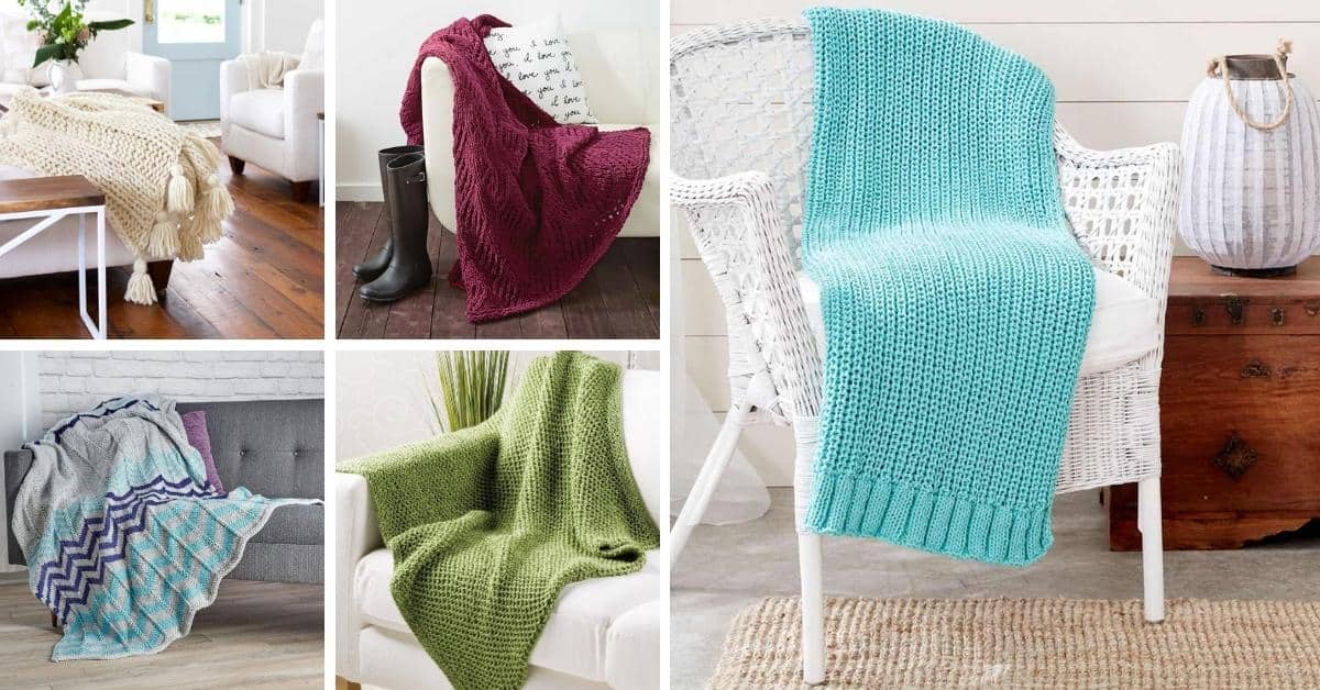 18 Easy Knit Throws to Make to Add a Little Warmth to Your Home