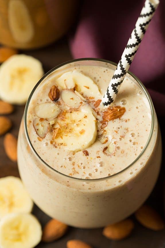 Banana Almond Flax Smoothie - easy smoothie recipes