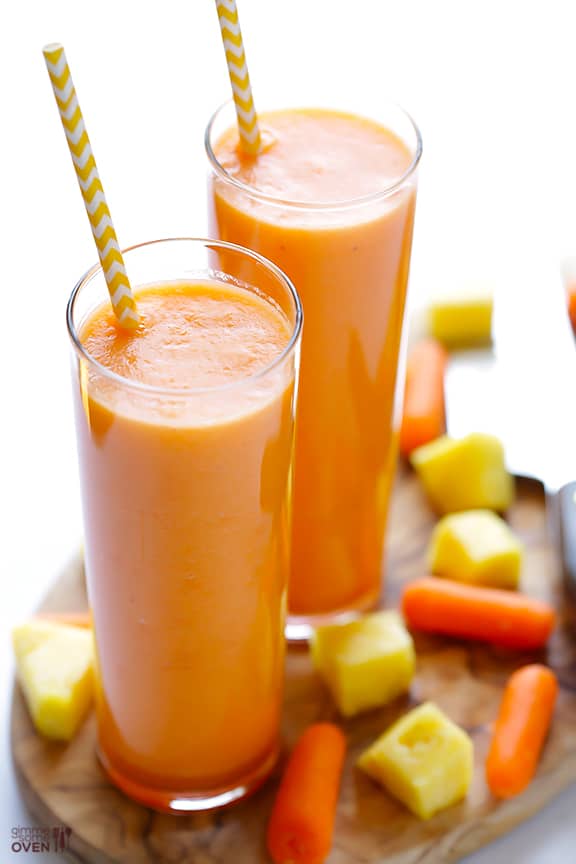 Carrot Pineapple Smoothie - easy smoothie recipes