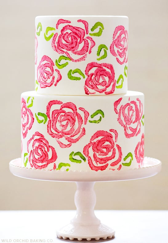 Celery Stamp Roses - birthday cake decorating ideas