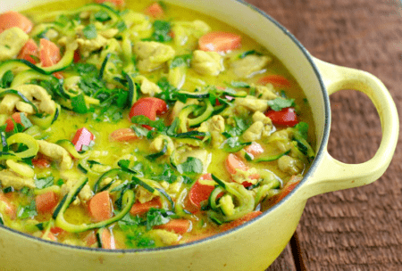 Chicken Curry with Zucchini Noodles - quick paleo recipes