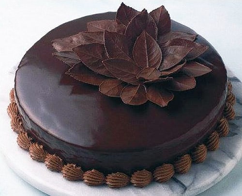 Chocolate Leaves - birthday cake decorating ideas