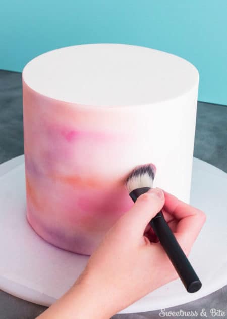 Simple Watercolor Effect - birthday cake decorating ideas