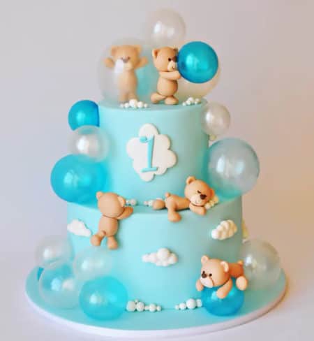 bubble bears cake - kids birthday cake ideas