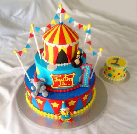 circus birthday cake - kids birthday cake ideas