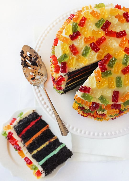 gummy bear layer cake - kids birthday cake ideas