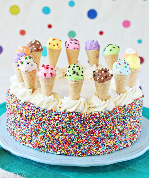 ice cream sundae cake - kids birthday cake ideas