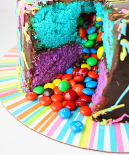 jackson pollock pinata cake - kids birthday cake ideas
