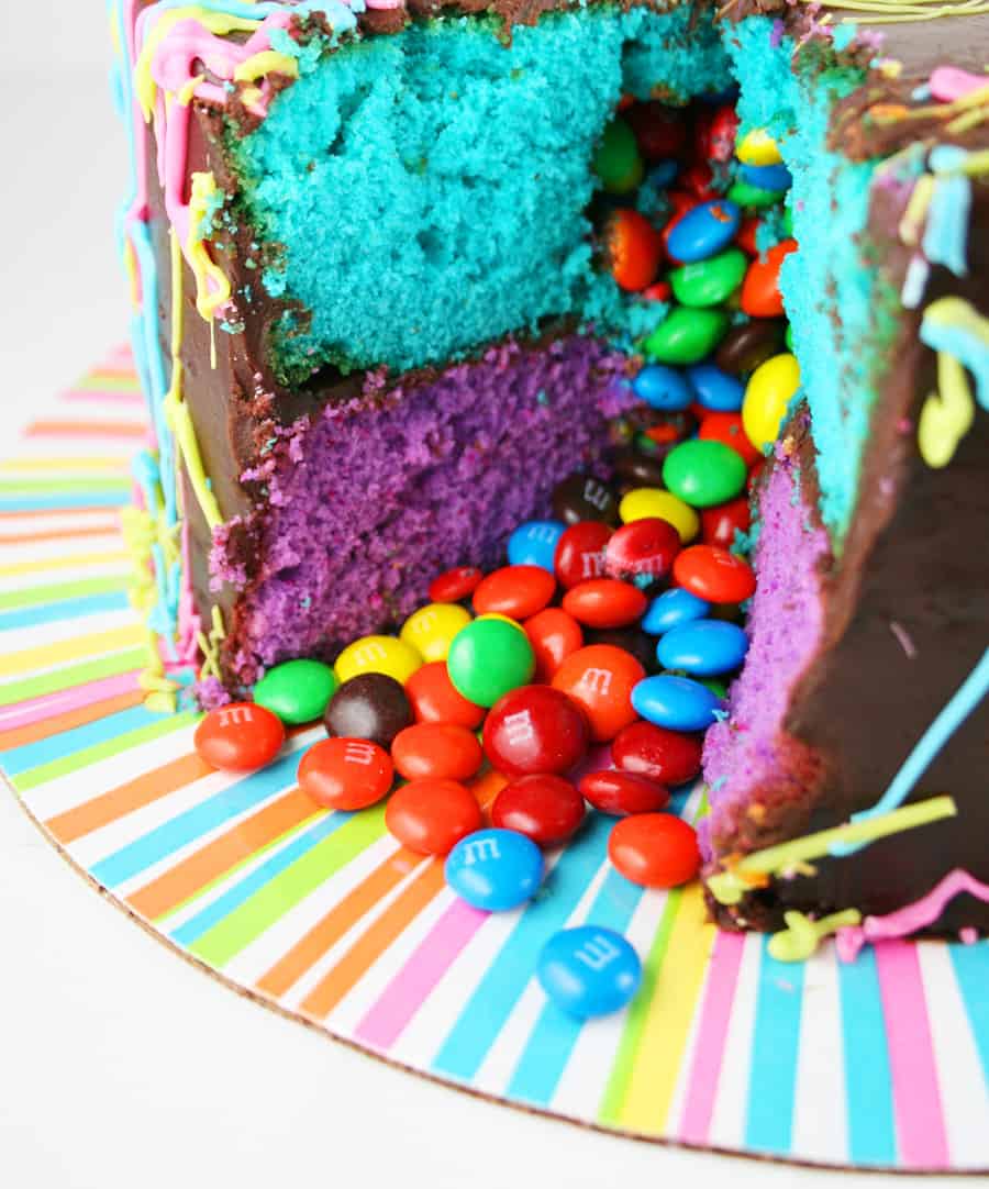 jackson pollock pinata cake - kids birthday cake ideas