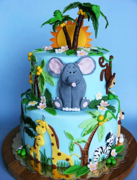 jungle cake - kids birthday cake ideas