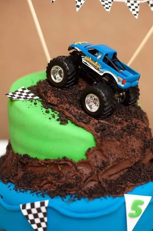 monster truck cake - kids birthday cake ideas