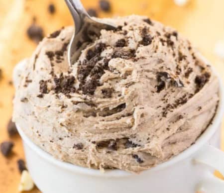 Healthy Cookies and Cream Dip For One - easy healthy desserts