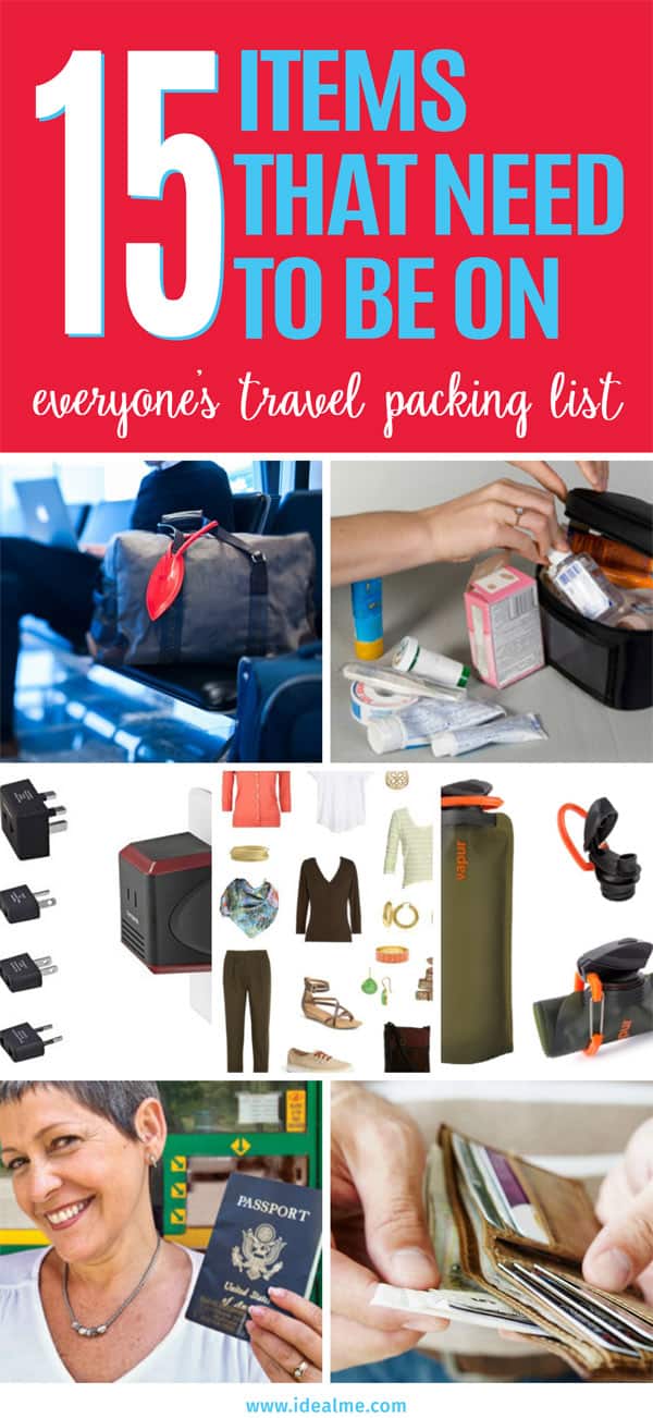 15 items travel packing list