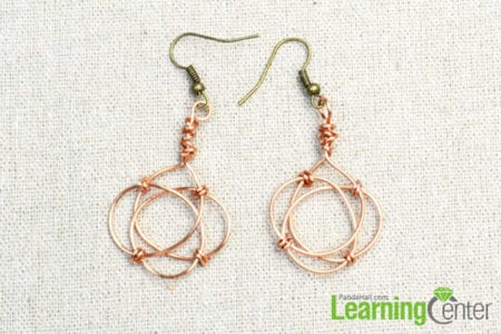 Celtic Knot Earrings with Copper Wire - celtic knot