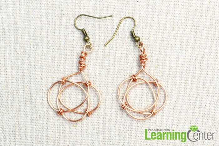 Celtic Knot Earrings with Copper Wire - celtic knot