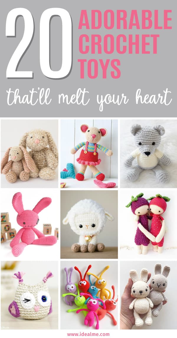 Here are 20 easy and adorable crochet toys that'll melt your heart - you need only basic crochet skills and small amounts of yarn. Makes a perfect gift.