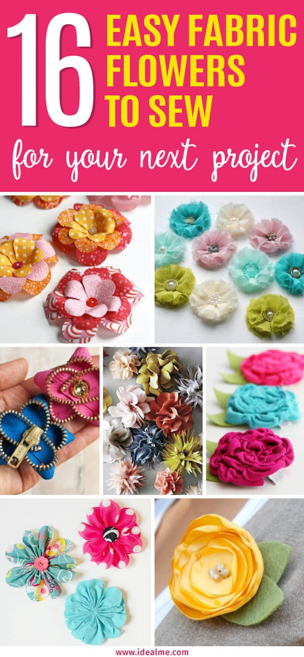 You certainly don't have to worry about these flowers dying with our list of 16 easy fabric flowers to sew for your next project.