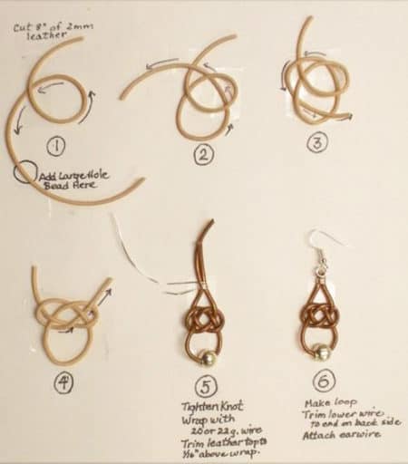 Leather Celtic Knot Earrings - celtic knot