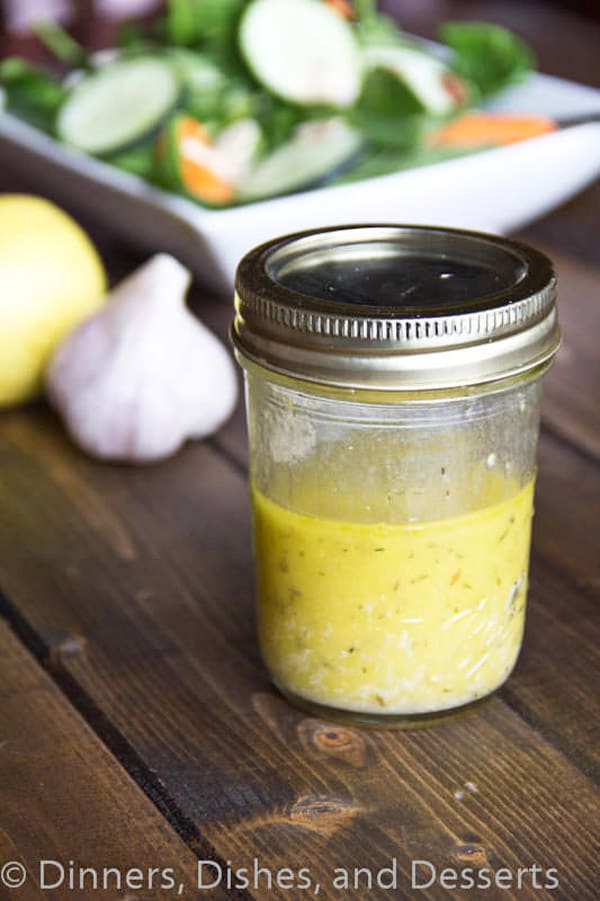 Lemon Garlic Vinaigrette - paleo salad dressings