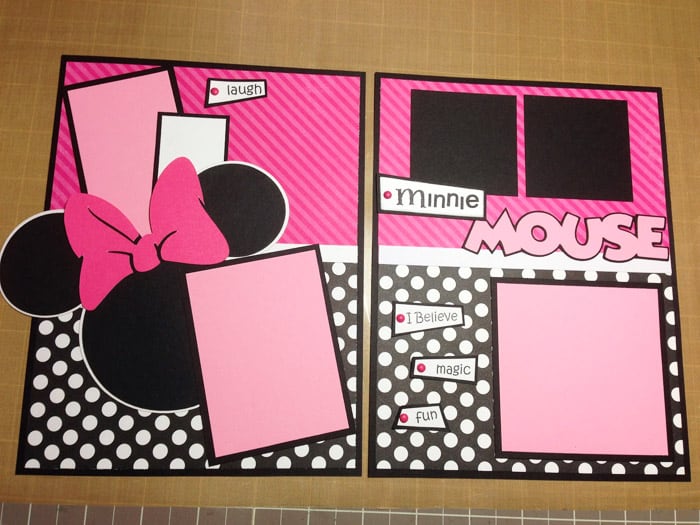 Minnie Mouse - scrapbook templates